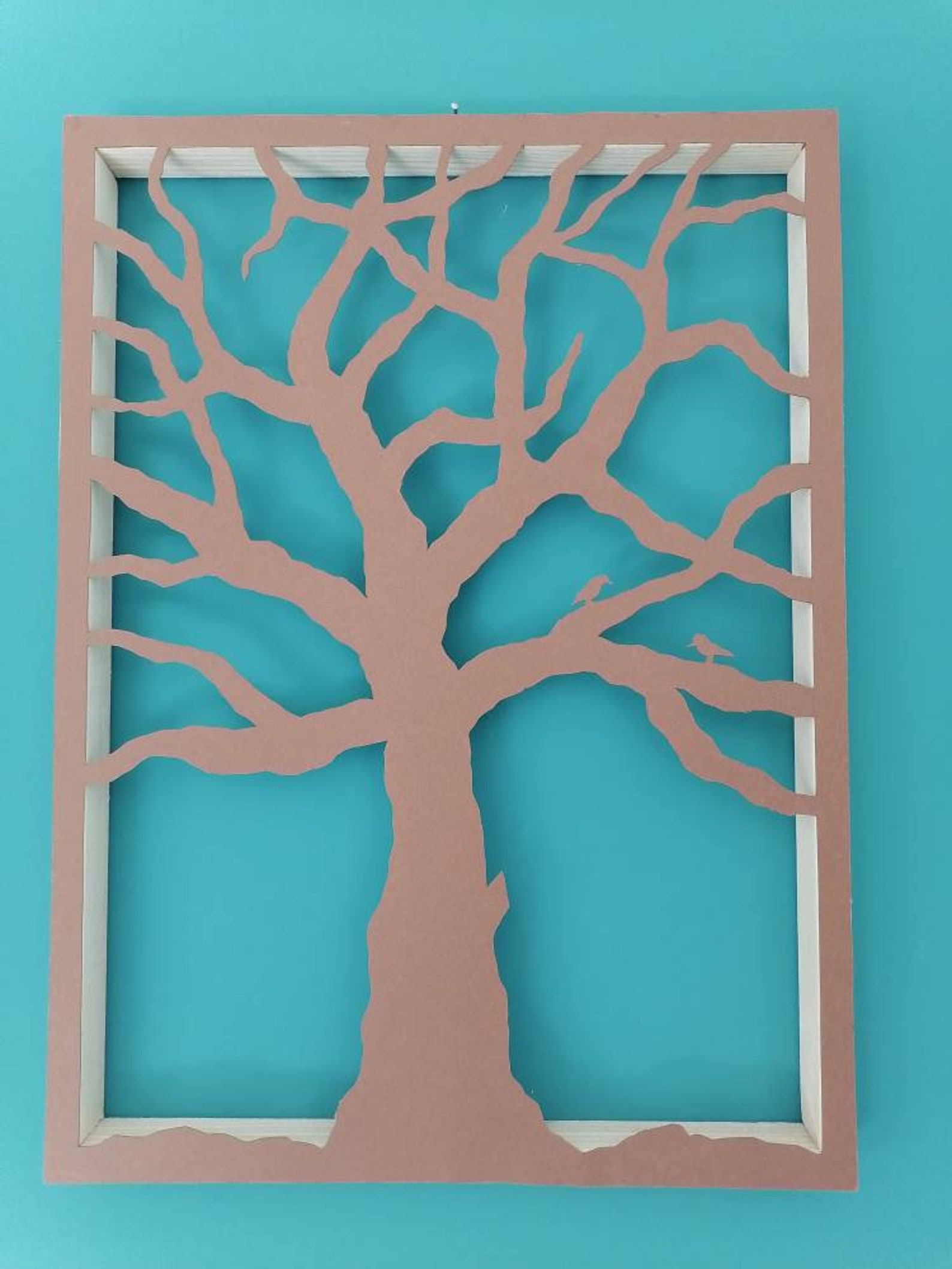 Brown Tree Wall Decor Paper Tree Wall Art 3D Framed Paper Etsy