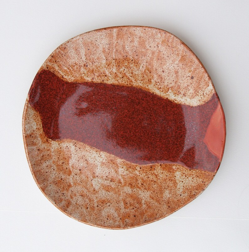 Handmade ceramic dinner plate dinnerware stoneware centerpiece easter gift birthday table decor decoration modern ceramics pottery platter