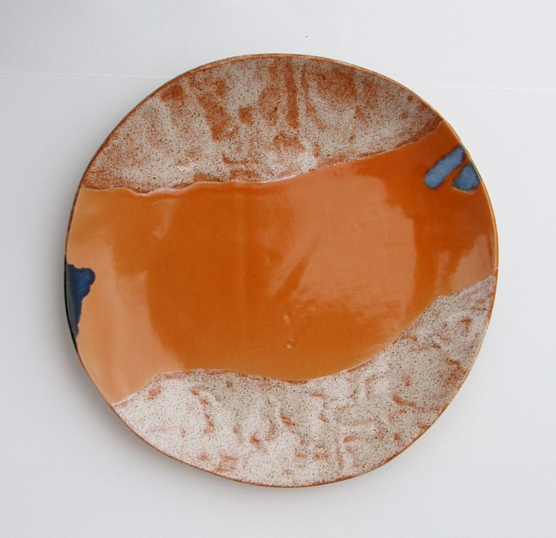 Handmade ceramic dinner plate dinnerware stoneware centerpiece easter gift birthday table decor decoration modern ceramics pottery platter