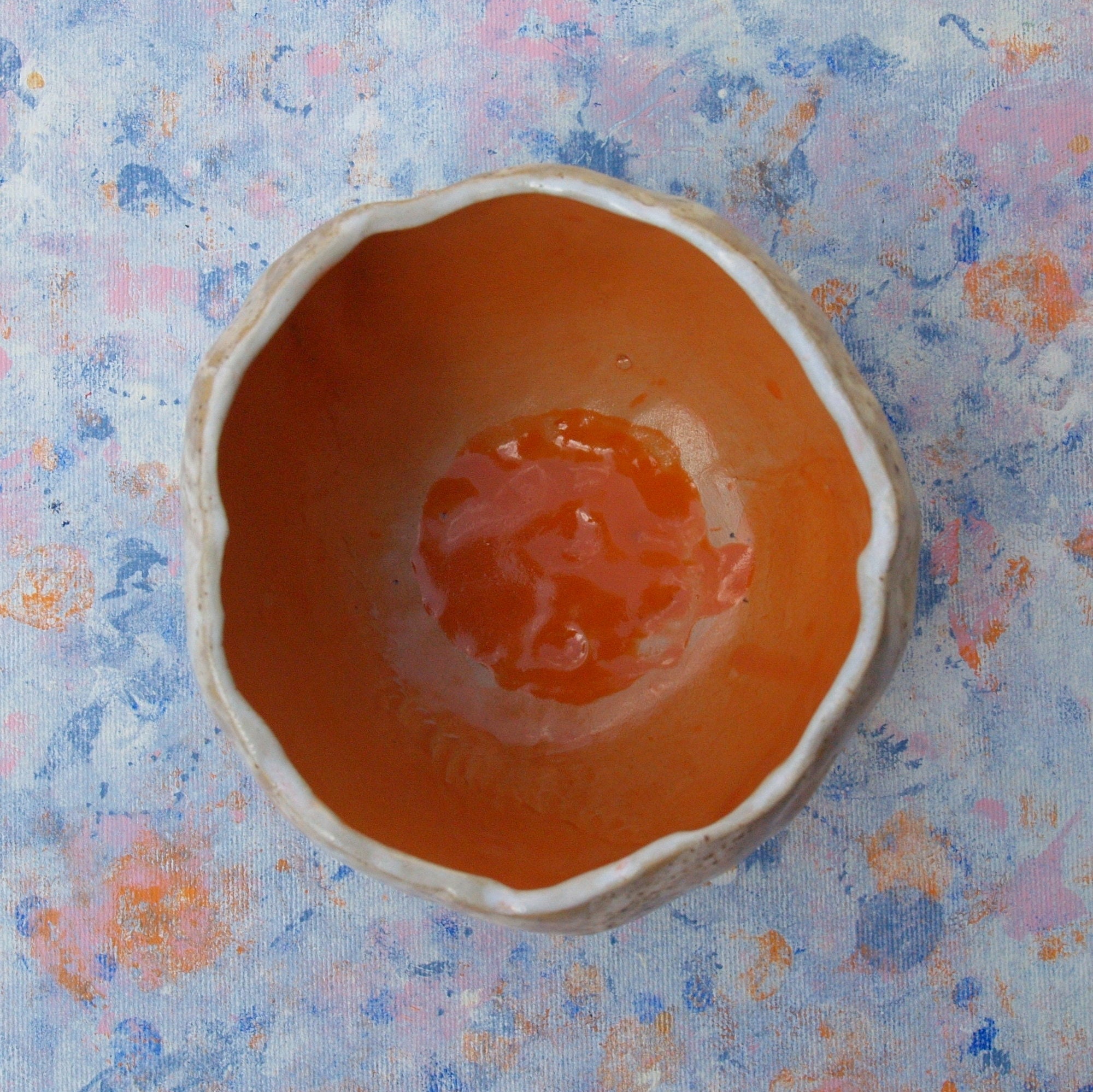 Ceramic bowl orange decorative bowl handmade pottery salad Etsy