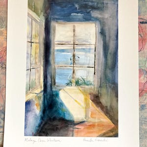 Malaga Cove Watercolor Print: Palos Verdes Windows View, Museum Grade