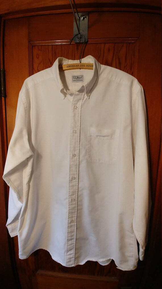 ll bean white dress shirt