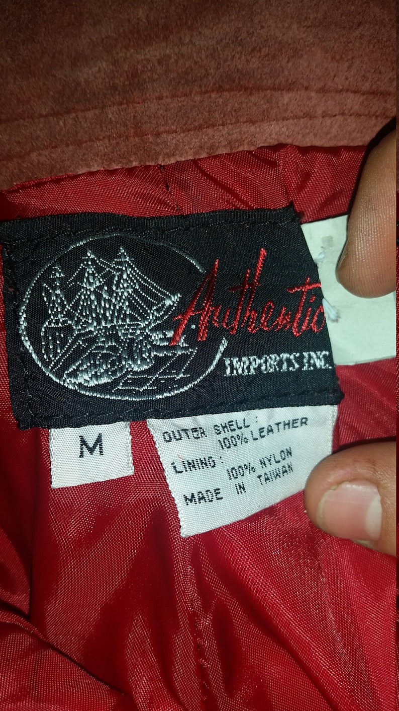 Vintage High Waisted Red Suede Leather Shorts Size Medium Authentic Imports Made in Taiwan 1980s fashion Suede Mom Shorts
