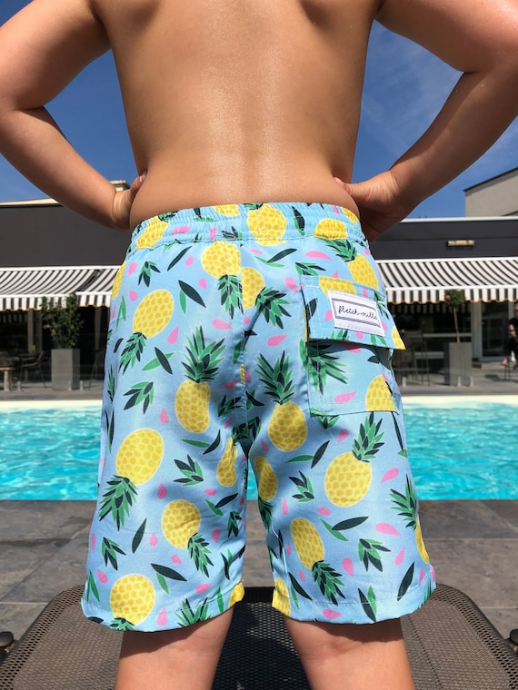 boys pineapple swim shorts