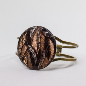Large round glass mosaic bracelet