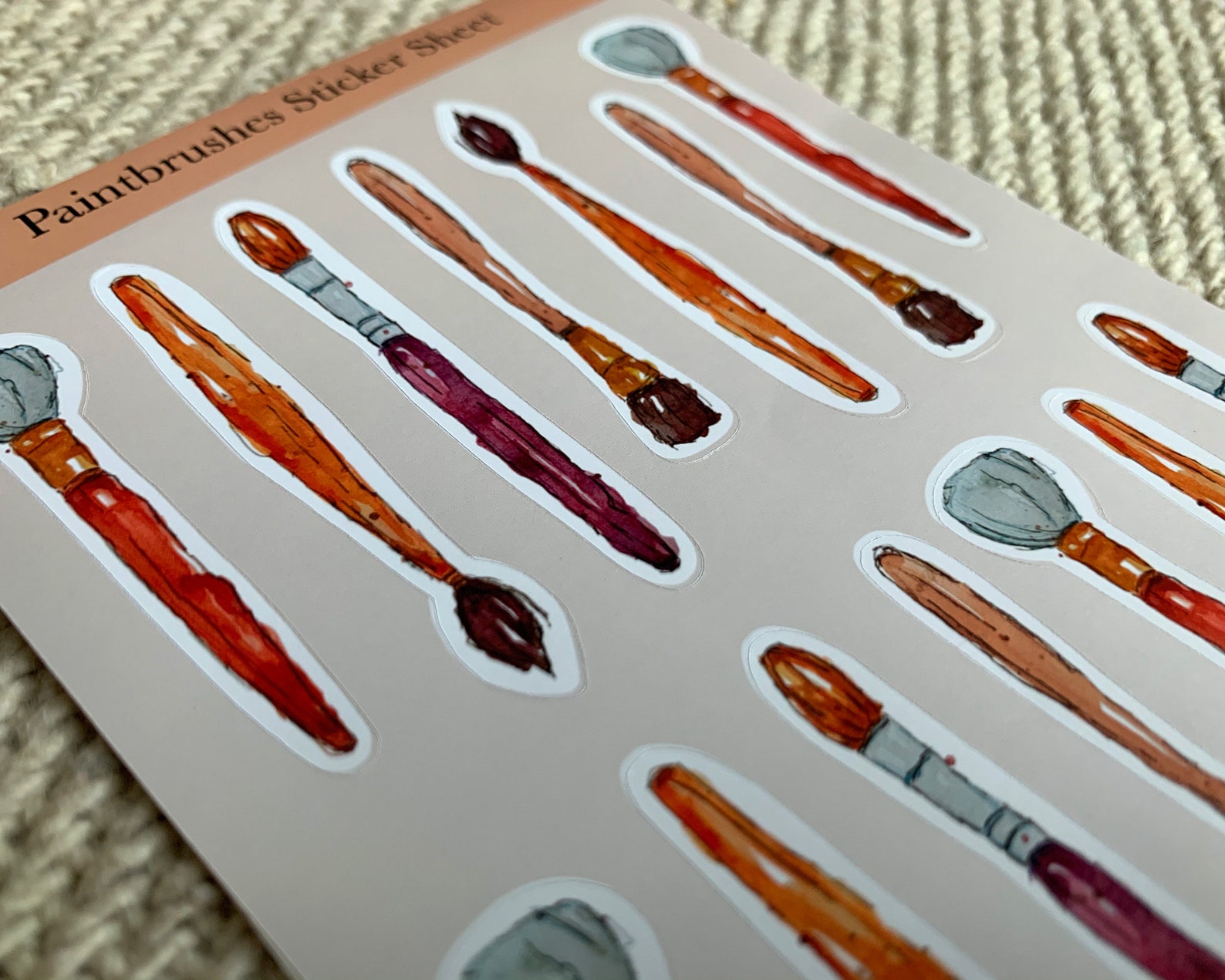 Paint Brushes Sticker Sheet Penpal Artistt Stickers Art Etsy