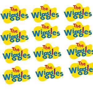 Wiggles round 2.5’ stickers -12 pack