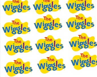 Wiggles round 2.5”stickers -12 pack matte  finish paper stickers with white background