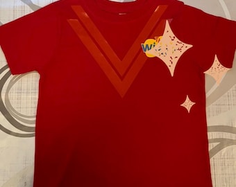 Wiggley and friends Short Sleeve or Long Sleeve T-shirts - double V and wiggles inspired  decal