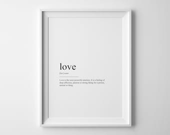 Love Definition Print, Liefde definitie teken, Liefde Kunst aan de muur afdrukken, Liefde Poster, Definitie afdrukken, Liefde print, Liefde Definitie teken, Liefde teken