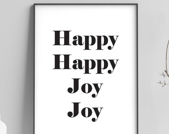 Ren en Stimpy Happy Joy-citaatposter (digitale download)