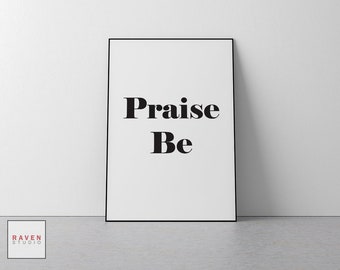 Praise Be-print, Handmaid's Tale muurkunst (digitale download)