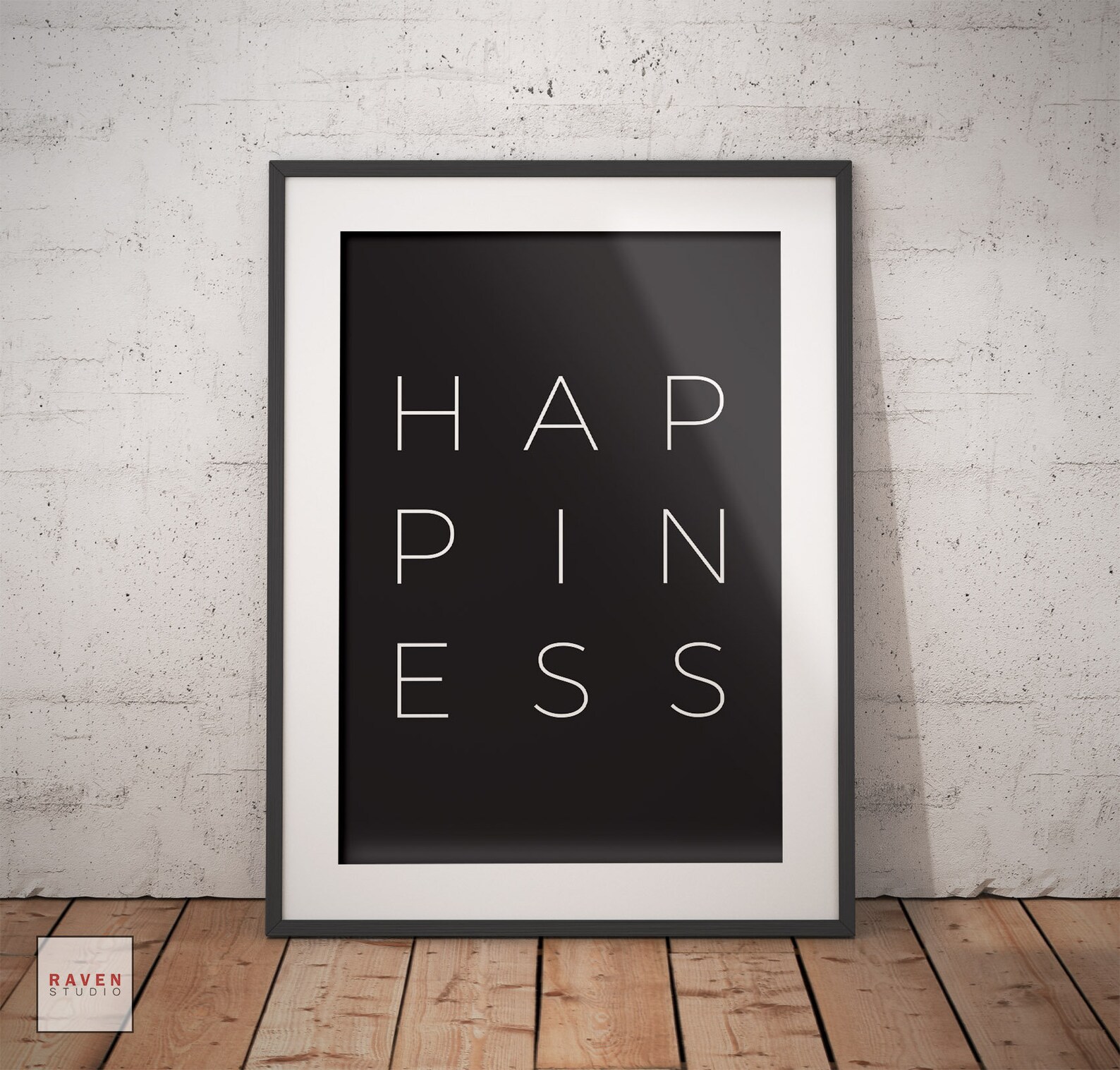 Happiness Printable Wall Art Happiness Print inspirational Etsy