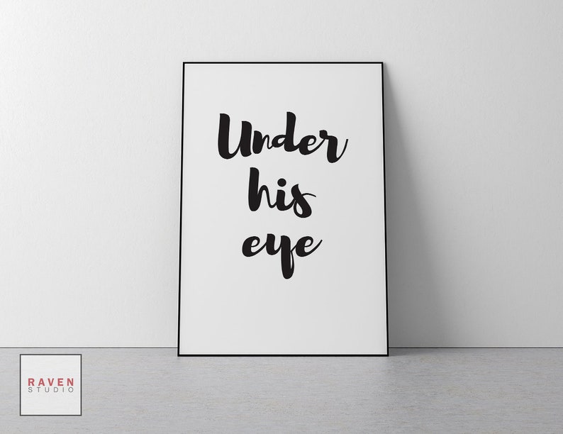 Under His Eye Handmaid's Tale Print HandMaid's Tale Etsy
