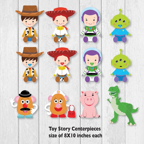 INSTANT DOWNLOAD - Toy Story Babies Centerpieces, Toy Story Baby Shower Decoration, Baby Toy Story, Toy Story Cake Topper