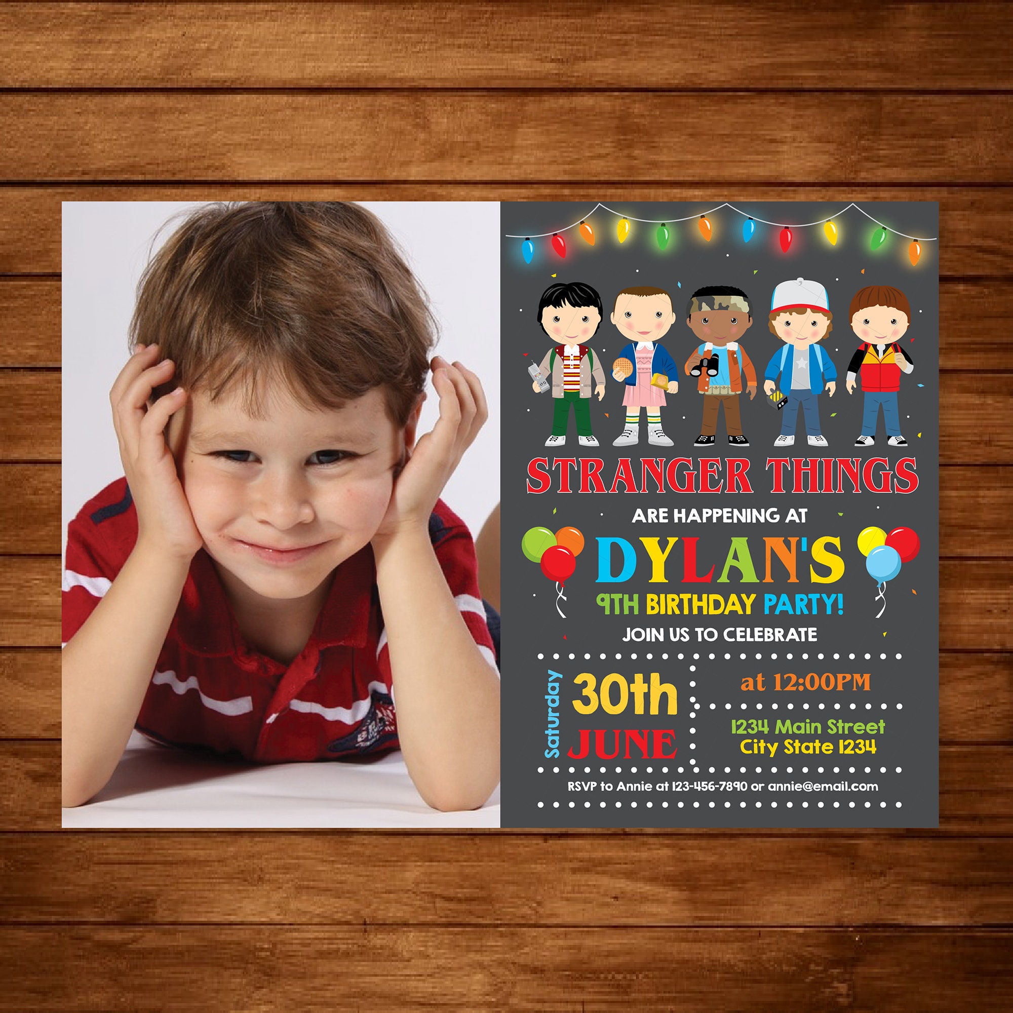 Printable Stranger Things Birthday Invitations Prntbl