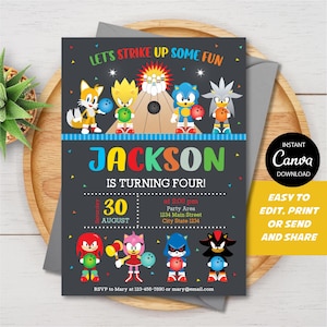 EDITIERBAR, Super Igel Bowling Einladung, Bowling Geburtstagseinladung, Canva Vorlage, Chalkboard, INSTANT DOWNLOAD