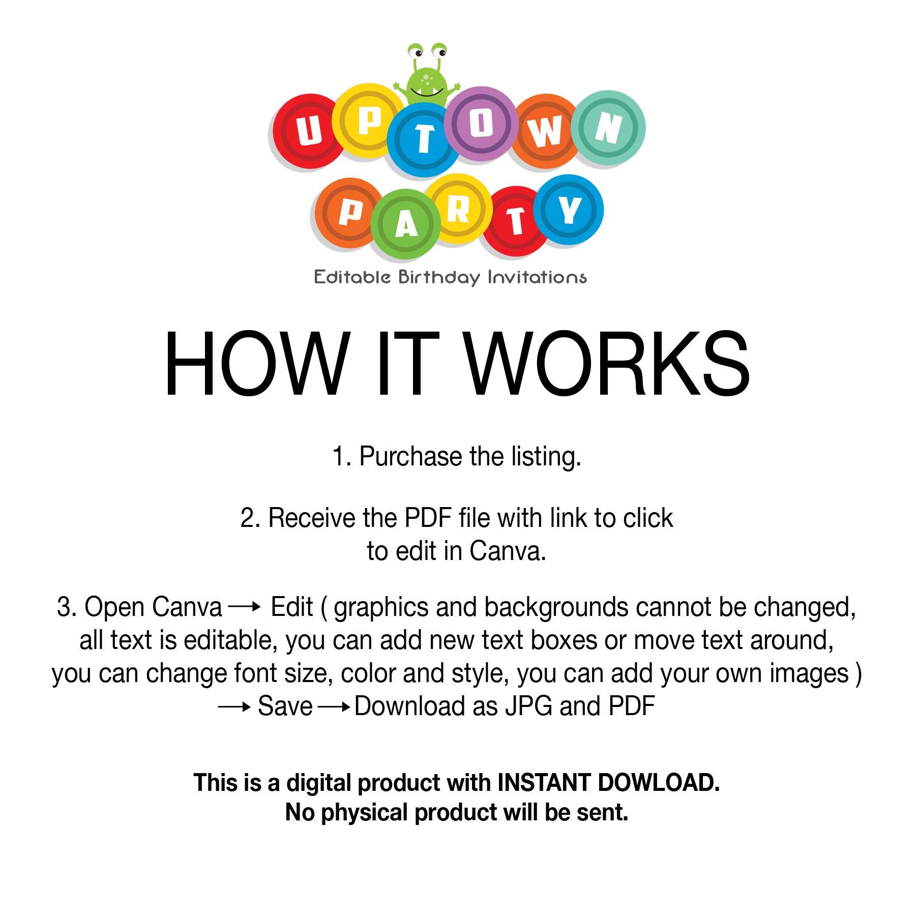 Self-Editable Party Favor Tags