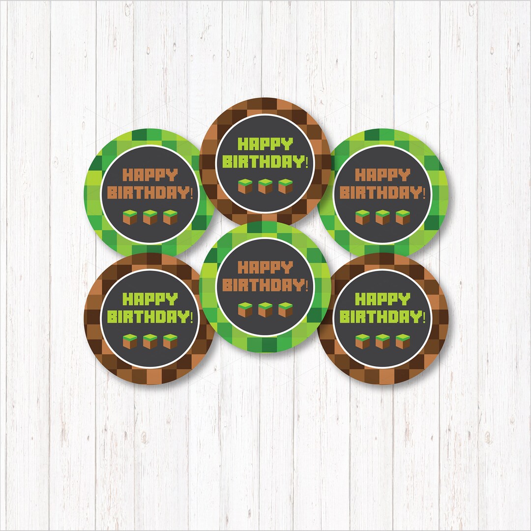 INSTANT DOWNLOAD Video Game Cupcake Toppers, Video Game Birthday, Video ...