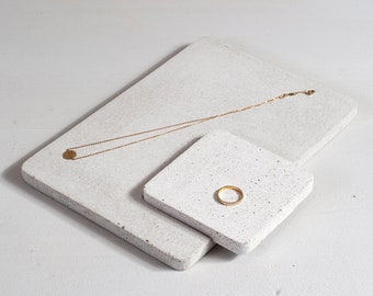 Straciatella Gradatio Tray | Squared | Concrete | Decorative Tray | Jewelry Holder | Key tray | Modern | Minimalistic | Desk Organizer