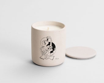 Coffee Maniac - Terrakata x ZOA concept candle | Medio| organic coconut soy wax candles | reusable container | eco friendly | graphic design