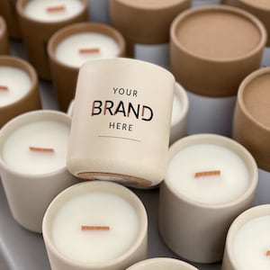 Private Label Candle Buttercream Concrete | Medio | corporate gift | business gift |custom |branded candle |logo candle |personalized candle