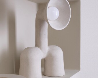 EET LAMP | contemporary ceramic lighting | curved decor | organic shape| collectible design | hand built ceramic |one off piece