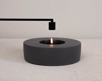 CAVA charcoal organic concrete candle | organic essential oils | beton | hand crafted | vegan | reusable container eco friendly|aromatherapy