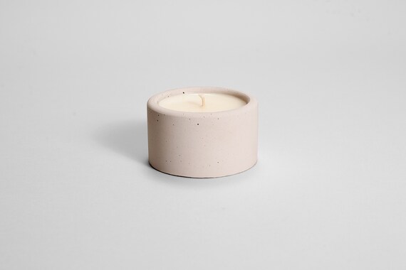 Handmade Concrete Soy Candle Organic Soy Wax Candle in Concrete Pot  Handpoured Scented Soy Wax Vegan Gift Reusable Container Eco 