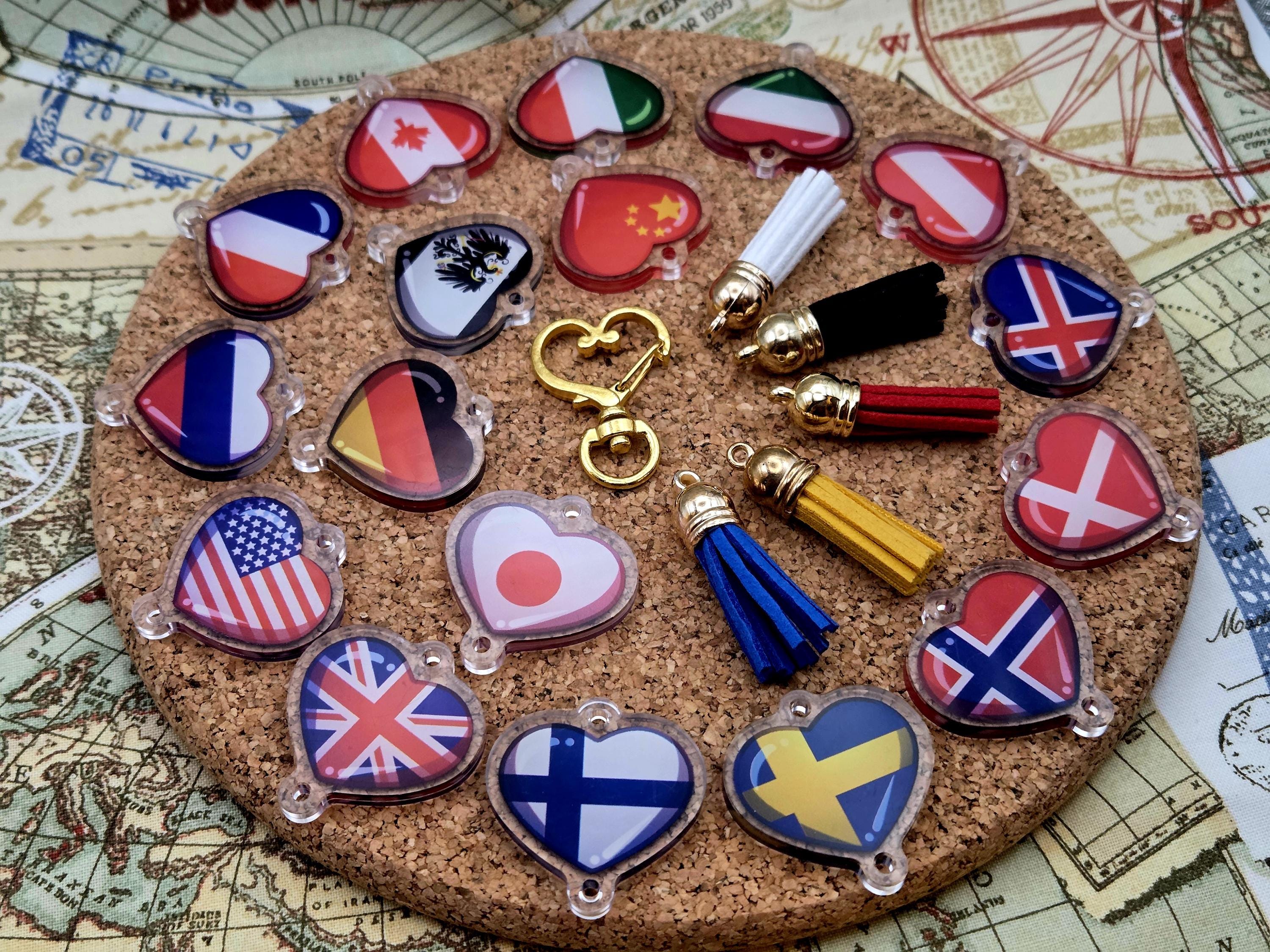 International flag charms - Etsy 日本