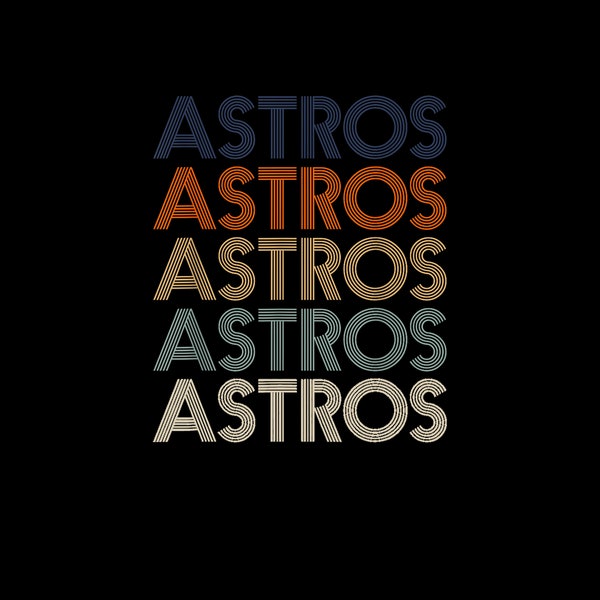 Vintage Astros Name Throwback Retro Apparel Digital PNG