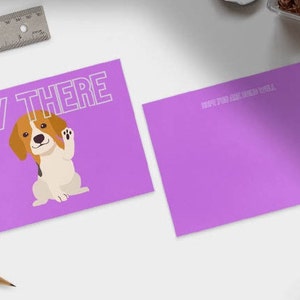 Hey There - Hund Grußkarte