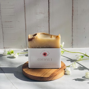 Coconut Milk Soap - Natural Soap - Organic Natural Handmade Soap - Cold Processed Soap - Vegan Soap - Artisan Soap - Palm Oil Free Soap