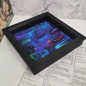 Northern Lights Aurora Borealis Dice Tray for Tabletop Gaming, Dungeons and Dragons, Pathfinder, Roleplaying, Trinket Tray, image 1