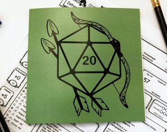 Ranger D20 Style Card, Dungeons and Dragons, DnD Card, Tabletop Gamers, Dungeon Master, Gaming Card, Funny D&D Funny, Healing Potion