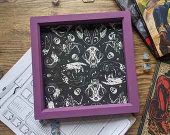 Laudna Inspired Dice Tray for Tabletop Gaming, Dungeons and Dragons, DnD, Pathfinders, Roleplaying Games, Gift, Wooden Dice Tray,