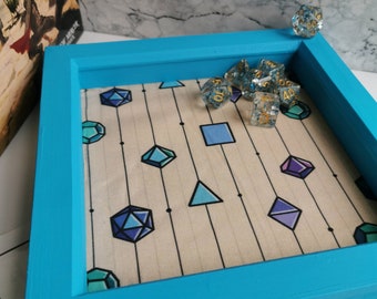 Minimalist Pattern Dice Tray for Tabletop Gaming, Dungeons and Dragons, DnD, Pathfinders, Roleplaying Games, Anime, DnD Accessories, Gift