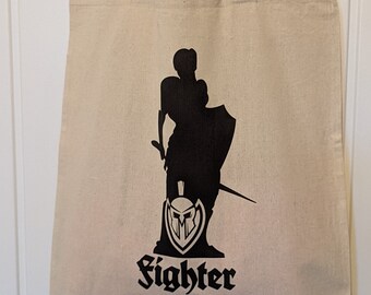 Dungeons and Dragons Tote Bag - Ready to Ship, RPG, Reusable Bag, Zero Waste Product, DnD Gift Bag, Gaming, Eco Friendly Bag