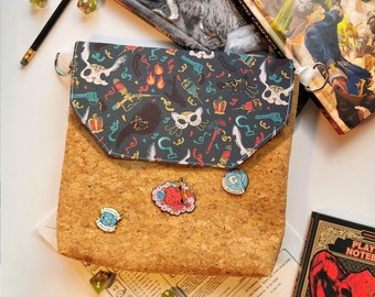 Masquerade Inspired Dice Tray Bag, Ita bag - Tabletop Gaming, Dungeons and Dragons, DnD, Pathfinder, Roleplaying, Badge Display, Dice bag