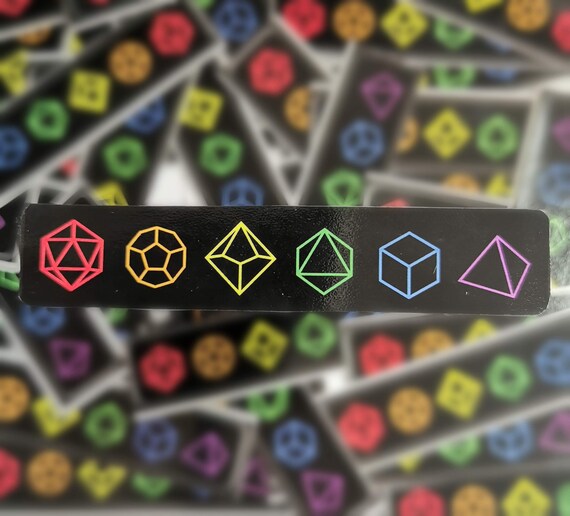 Rainbow Polyhedral Dice Sticker For Dungeons And Dragons Rpg Etsy