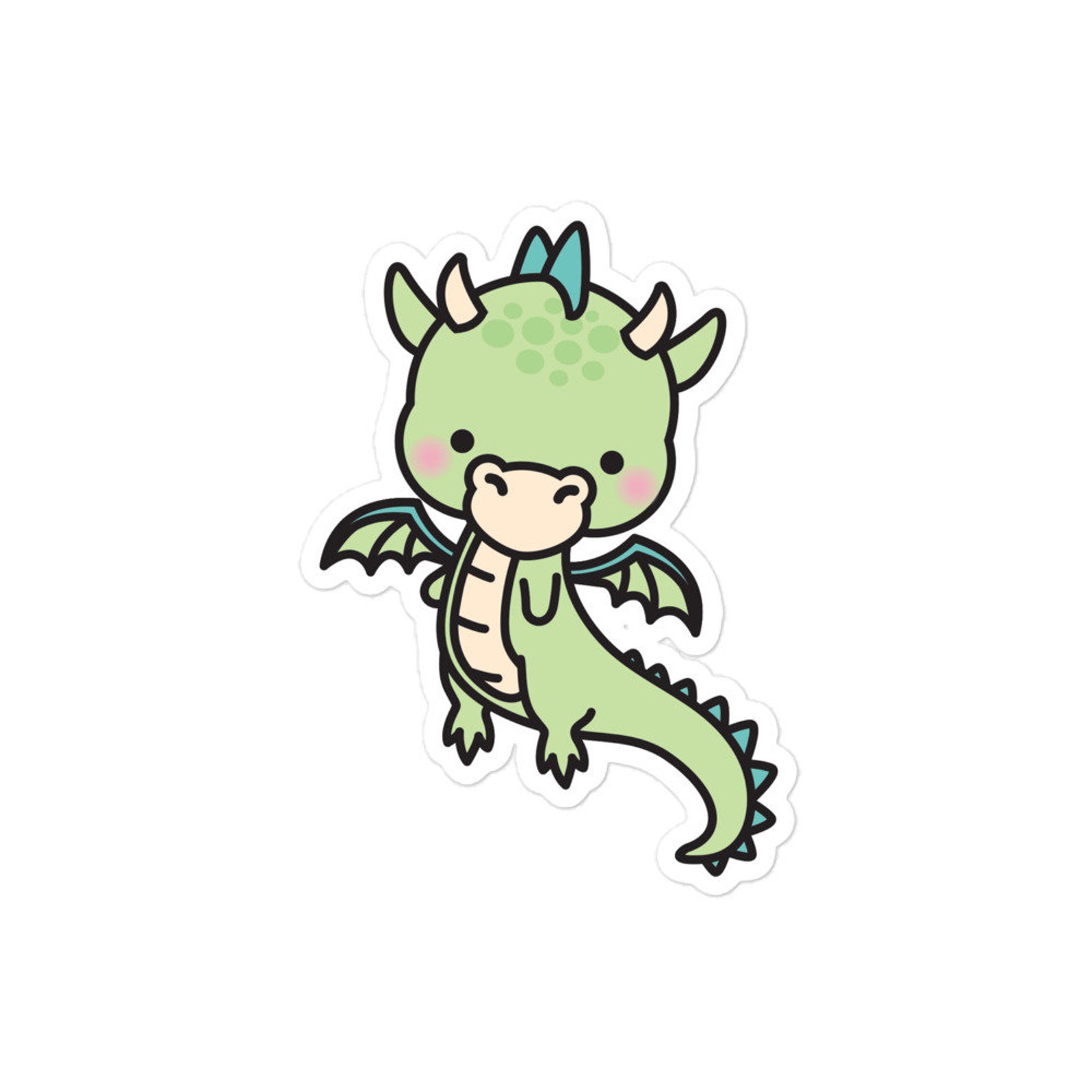 Süßer Grüner Drache Glossy Sticker Dungeons and Dragons | Etsy