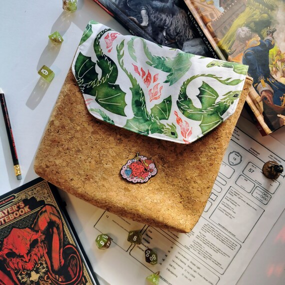 Green Dragon Fire Dice Tray Bag Ita Bag for Tabletop Gaming - Etsy