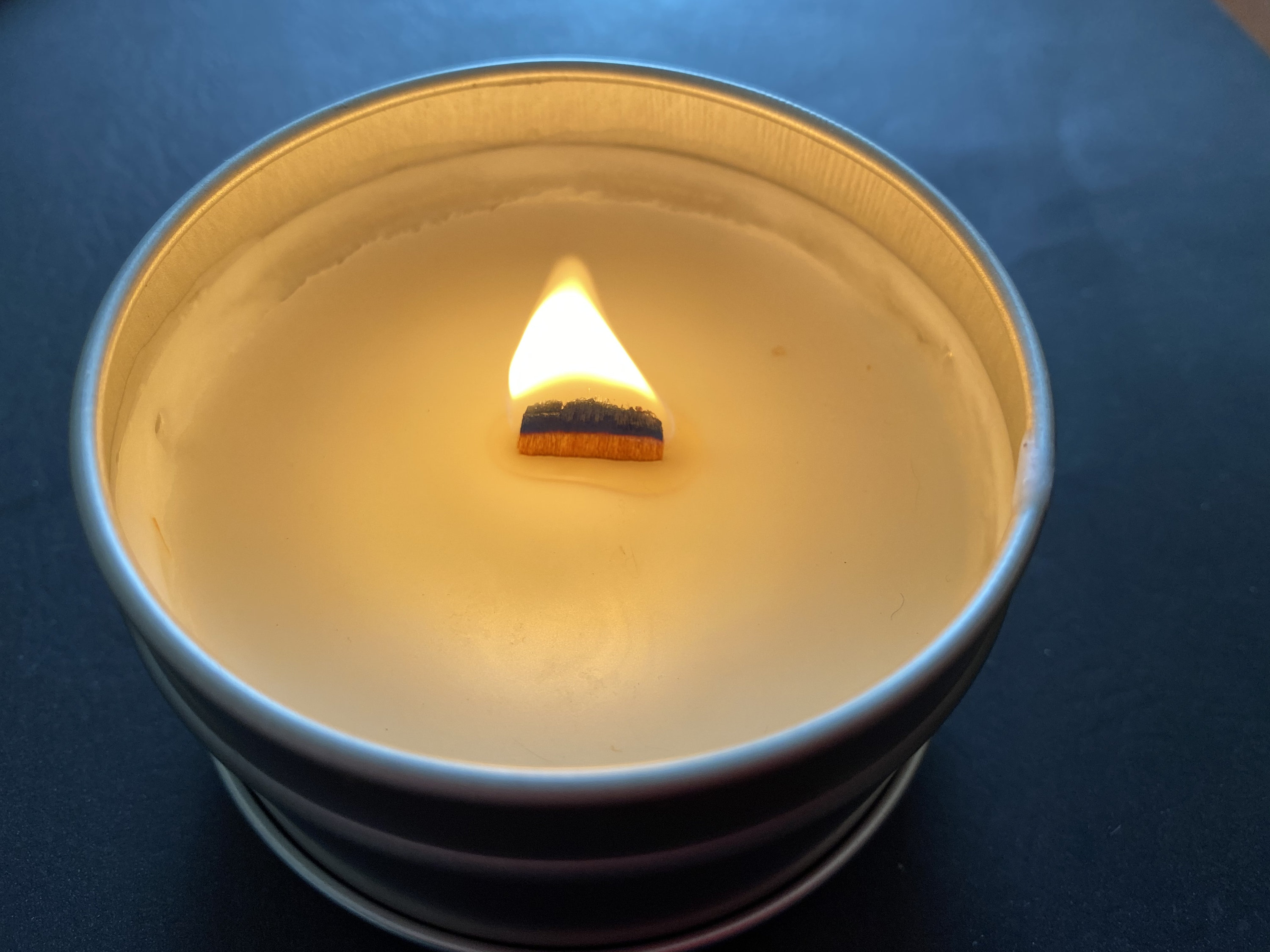 Crackling Wooden Wick Candles Etsy