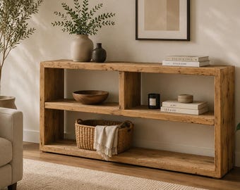 Sideboard made of reclaimed wood, chest of drawers made of scaffolding planks, TV stand, bookcase, reclaimed wood shelf, shoe rack, construction timber shelf, XXL shelf, large shelf