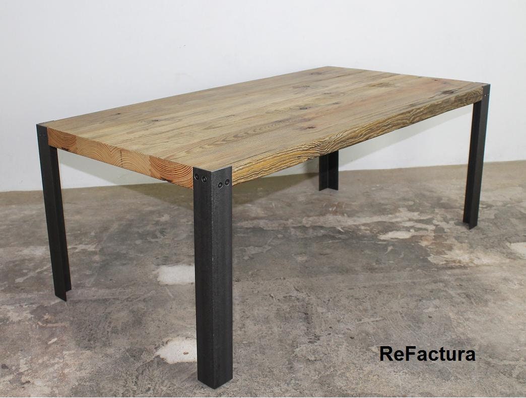 Table Basse Sur De Vieilles Planches, Table Basse, Industrielle, En Bois Récupéré, Upcycling Table, Récupéré Des