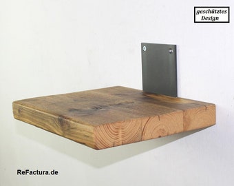 Wandregal aus Altholz, Wandregal aus Gerüstbohlen, Altholzregal, Reclaimed Wood, Industrial Shelf, Rustic Shelf, Bücherregal, Küchenregal