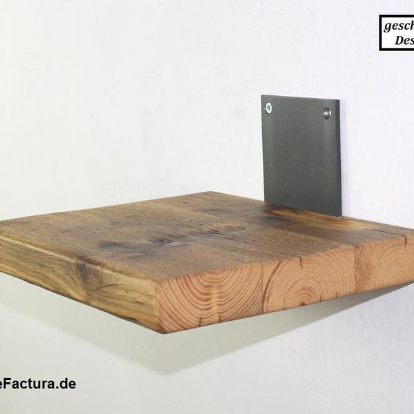 Wandregal aus Altholz, Wandregal aus Gerüstbohlen, Altholzregal, Reclaimed Wood, Industrial Shelf, Rustic Shelf, Bücherregal, Küchenregal