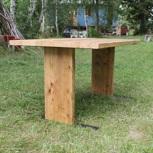 Dining table made of reclaimed wood, dining table made of old scaffolding planks, solid wood table, plank table, industrial table, kitchen table, XXL table, country house table image 3