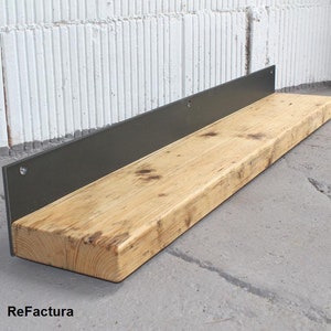 Wandregal aus  Gerüstbohlen, Altholzregal, Bücherregal, Küchenregal, Wandboard, Bauholzregal, reclaimed wood, industrial shelf