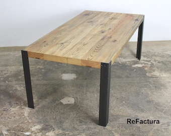 Coffee table made of old scaffold planks, occasional table, coffee table, industrial table, wood table, upcycling table, reclaimed wood